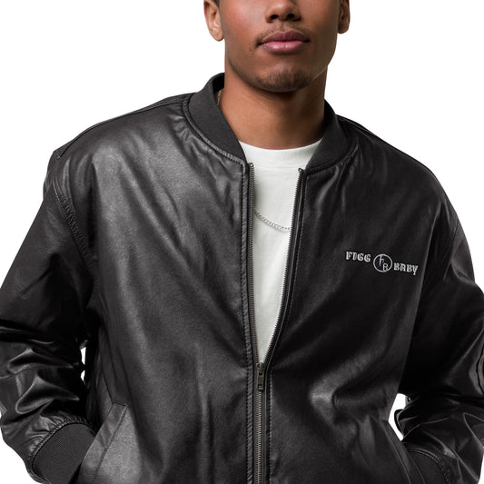 FIGG BABY Leather Bomber Jacket